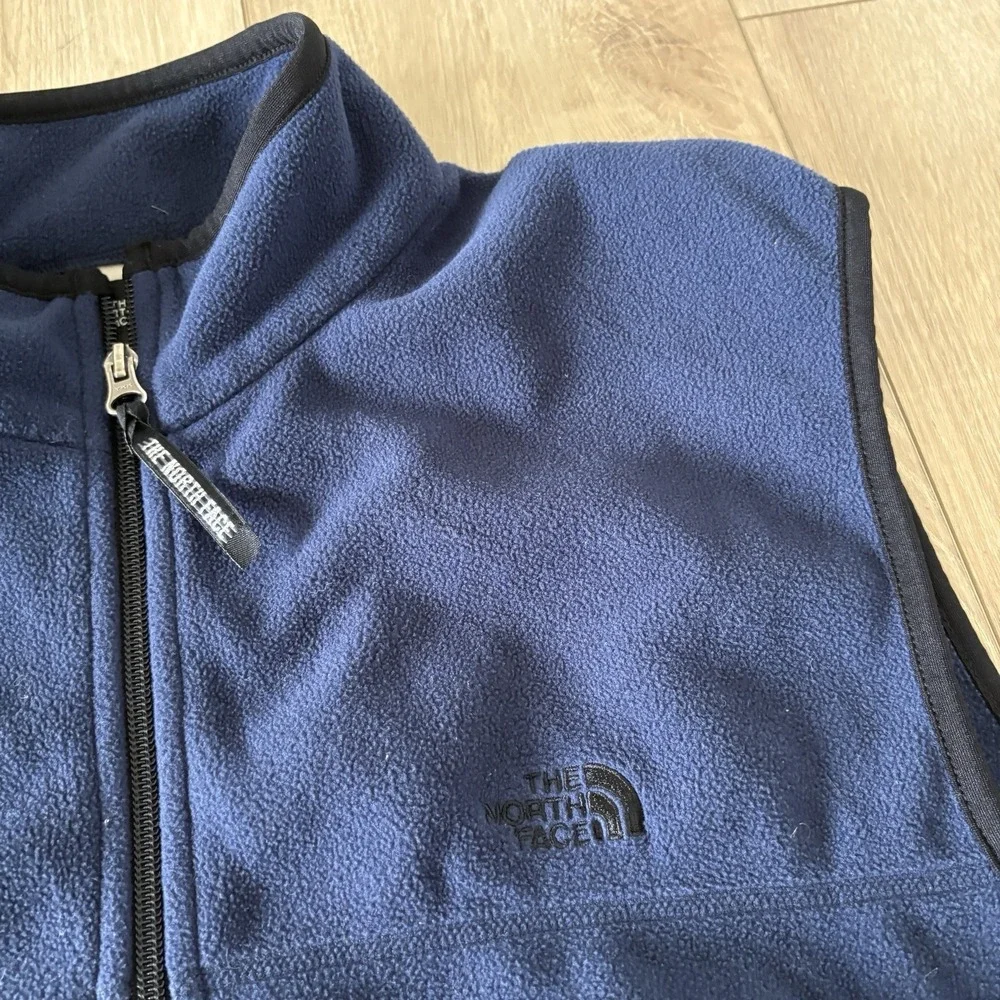 THE NORTH FACE Full Zip Blue Fleece Vest Mens XXL